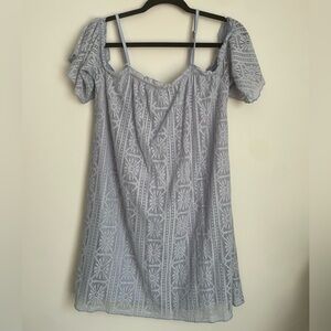love, Fire Light Blue Patterned Mini Dress
